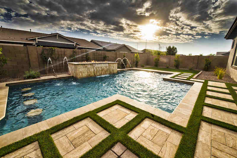 phoenix pool builders image of a pool built by caribbean pools az
