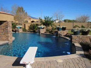 phoenix pool builders image of a pool built by caribbean pools az