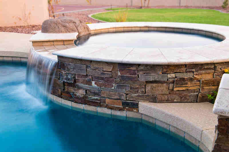 phoenix pool builders image of a pool built by caribbean pools az