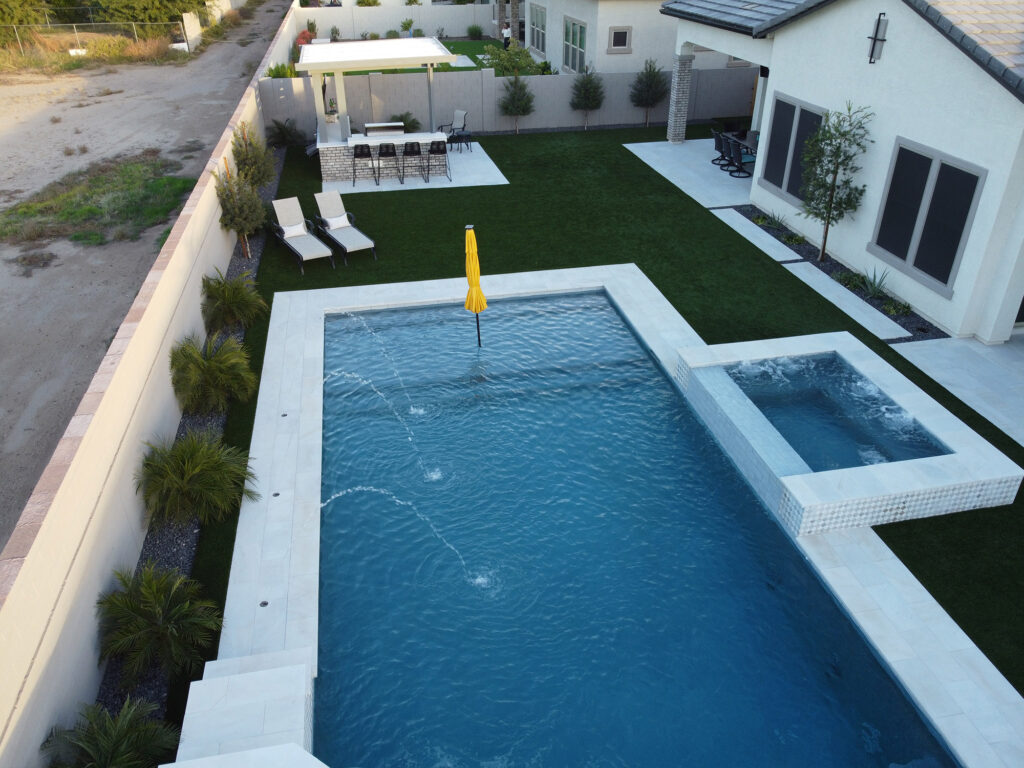 phoenix pool builders image of a pool built by caribbean pools az